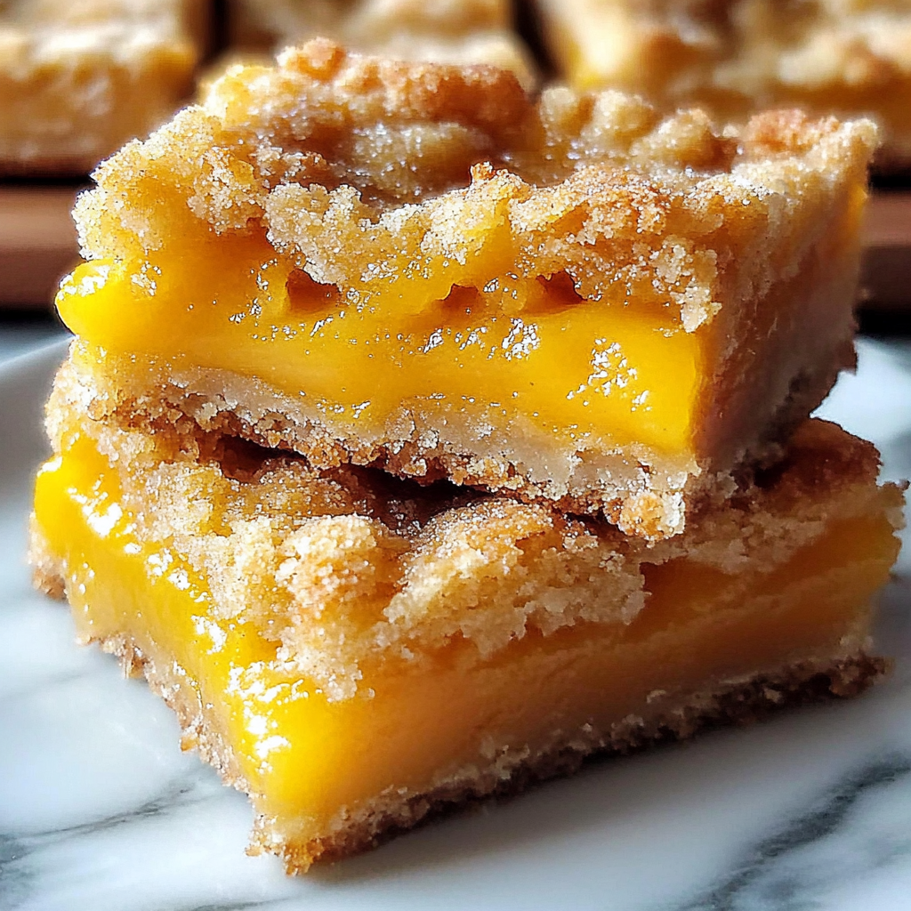 Recipe preparation for Heavenly Summer Peach Bars