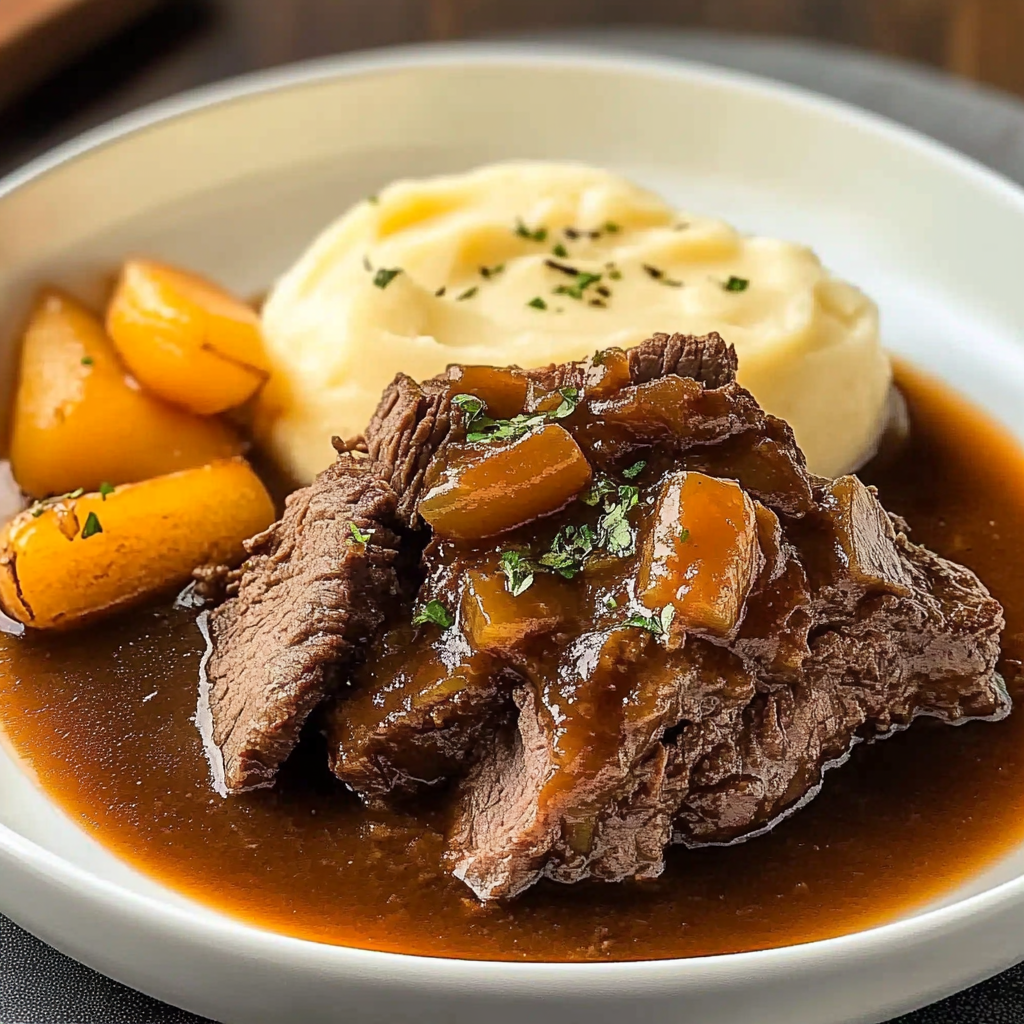 Recipe preparation for Tender Beef Manhattan Dish