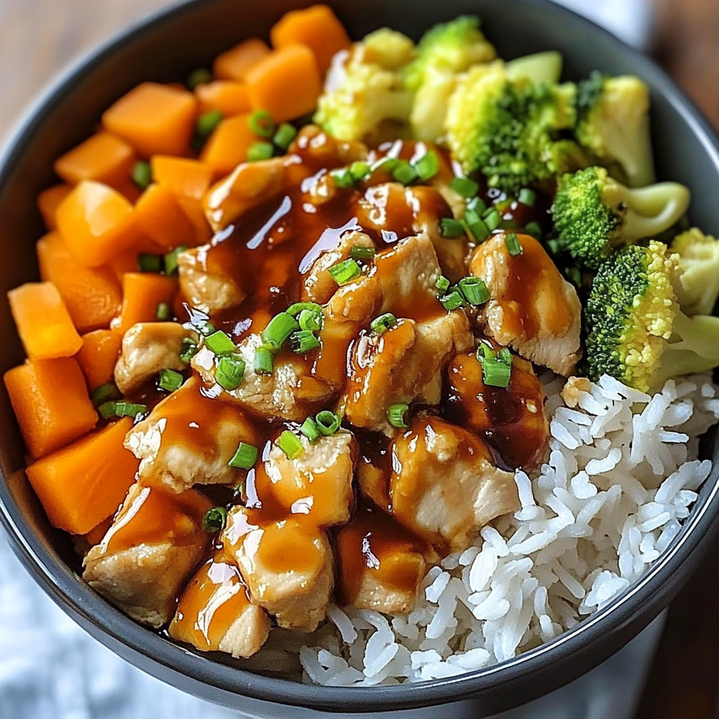 Recipe preparation for Teriyaki Chicken Rice Bowl