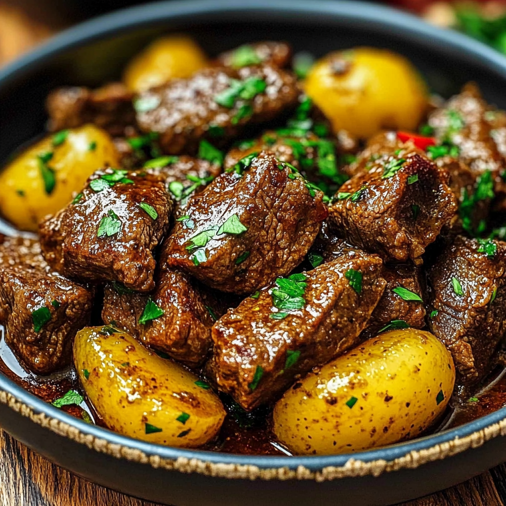 Recipe preparation for Slow Cooker Garlic Butter Beef