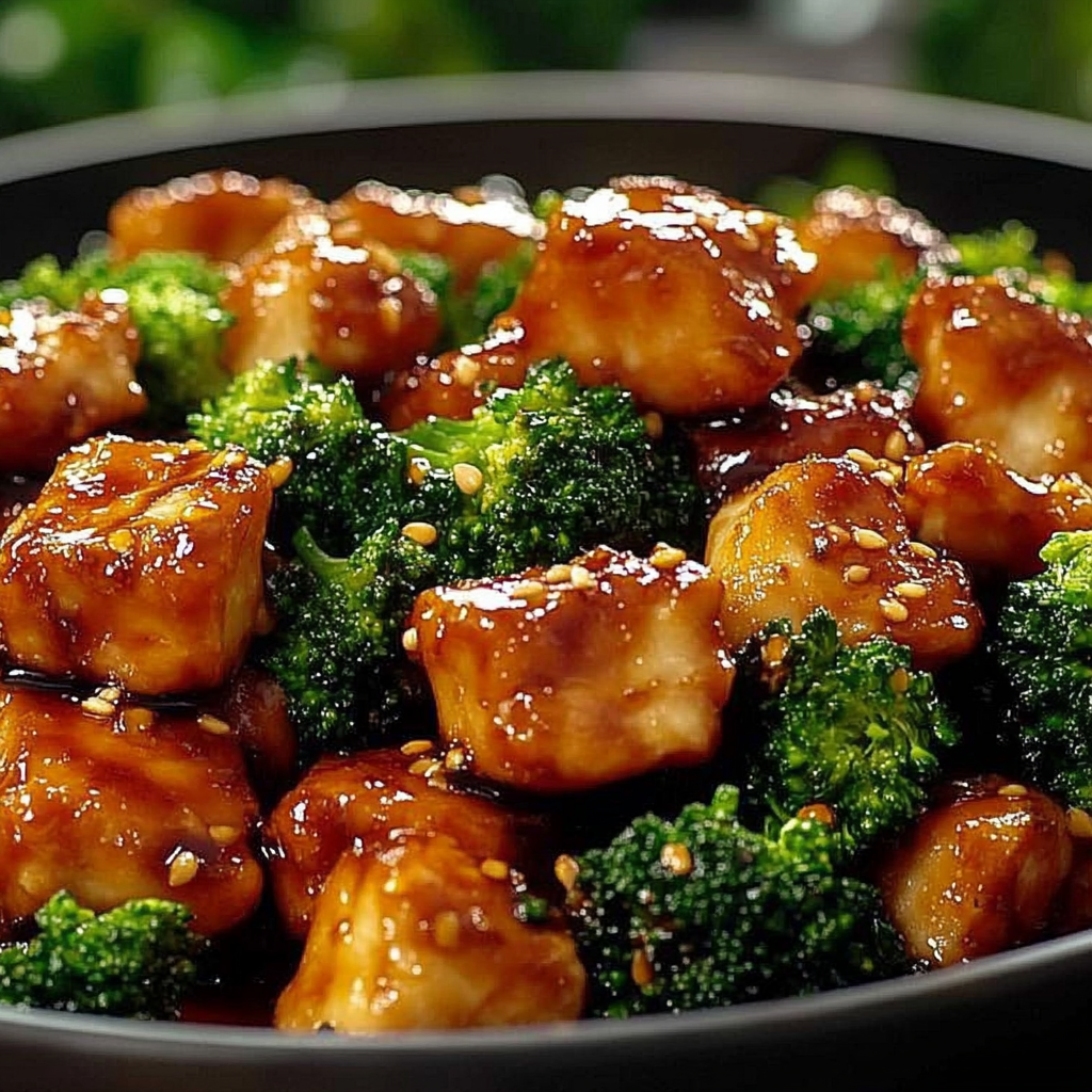 Recipe preparation for Honey Garlic Chicken Broccoli