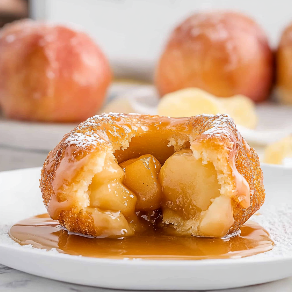 Recipe preparation for Caramel Apple Pie Bombs