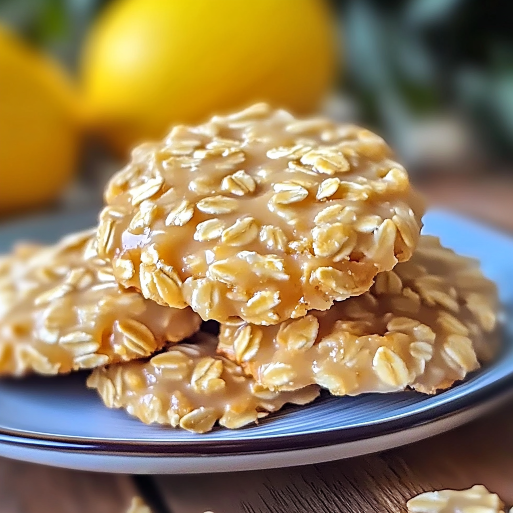 Recipe preparation for Lemon Oatmeal No-Bake Cookies