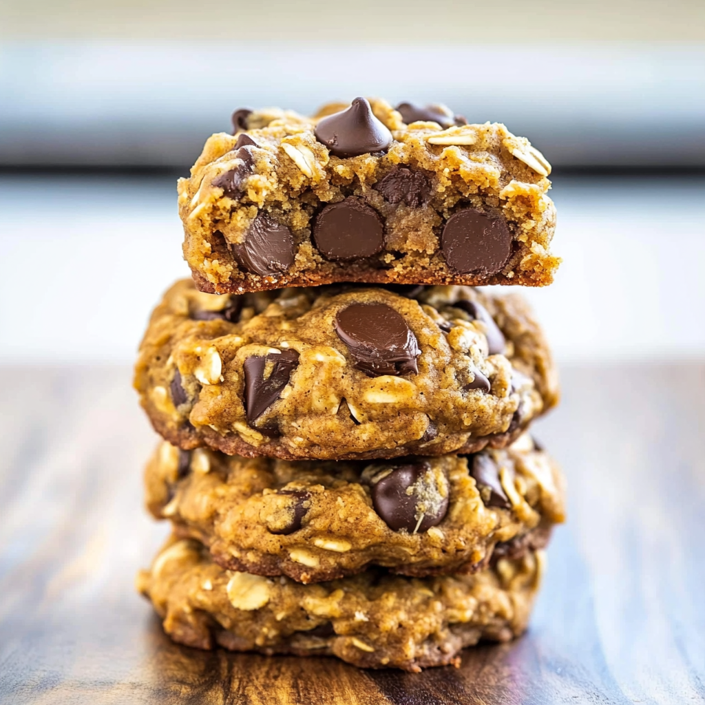 Recipe preparation for Soft & Chewy Pumpkin Chocolate Chip Oatmeal Cookies