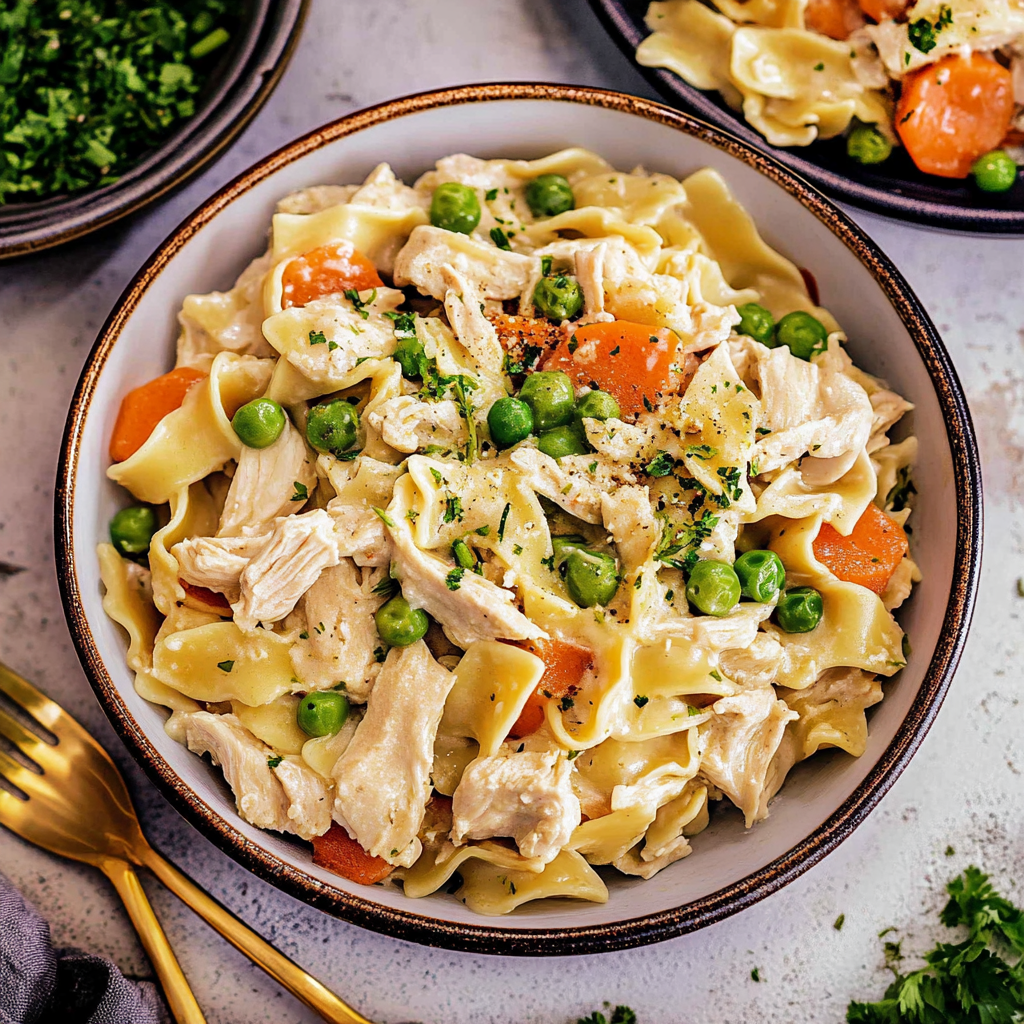 Recipe preparation for Chicken and Noodles