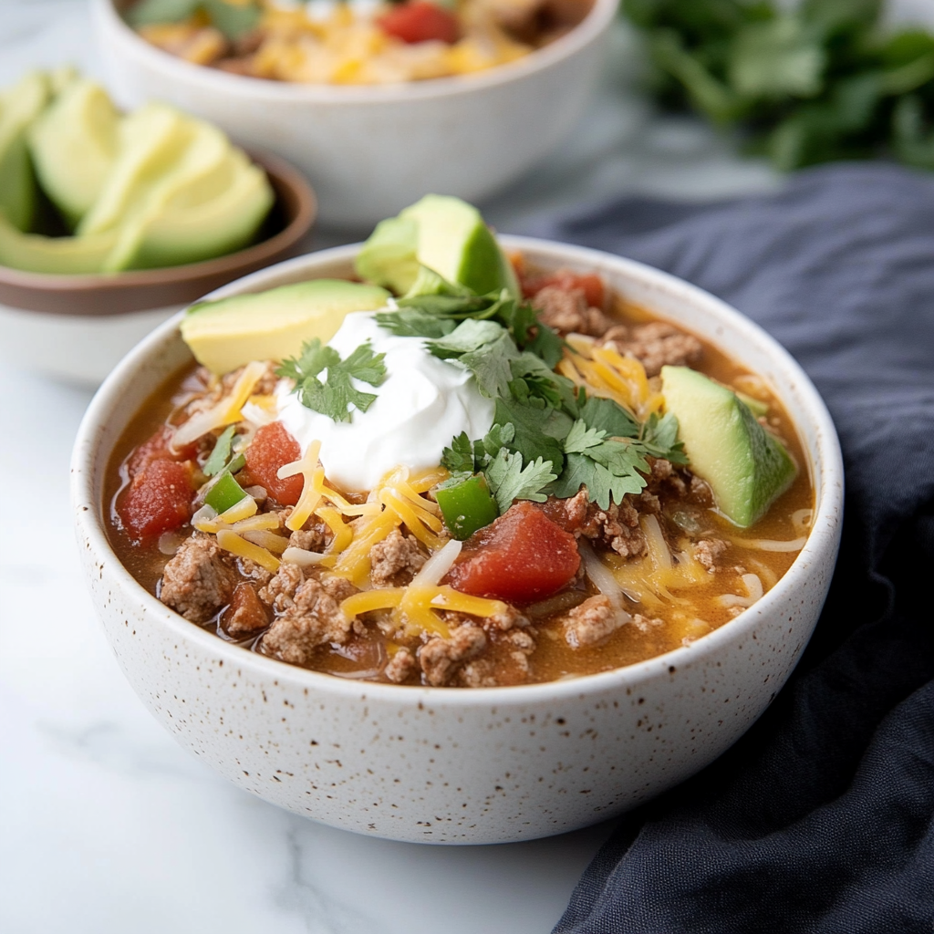 Recipe preparation for Slow Cooker Taco Soup