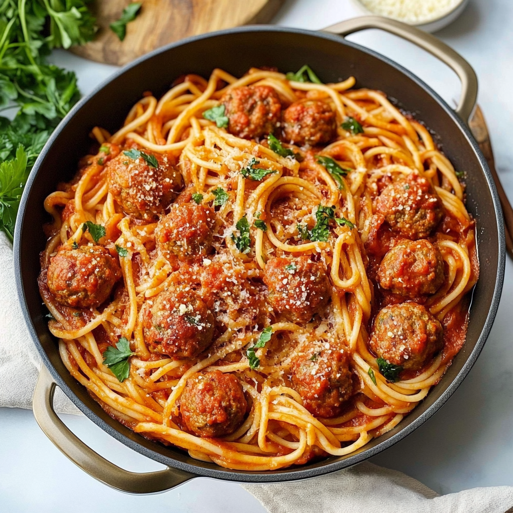 Recipe preparation for Spaghetti and Meatballs Recipe