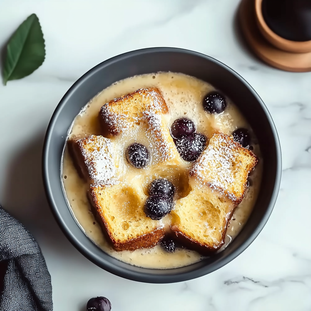 Recipe preparation for Vanilla Bread Pudding