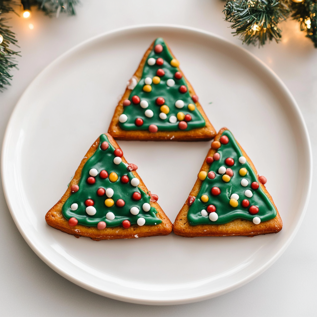 Recipe preparation for Pretzel and Candy Melt Christmas Trees