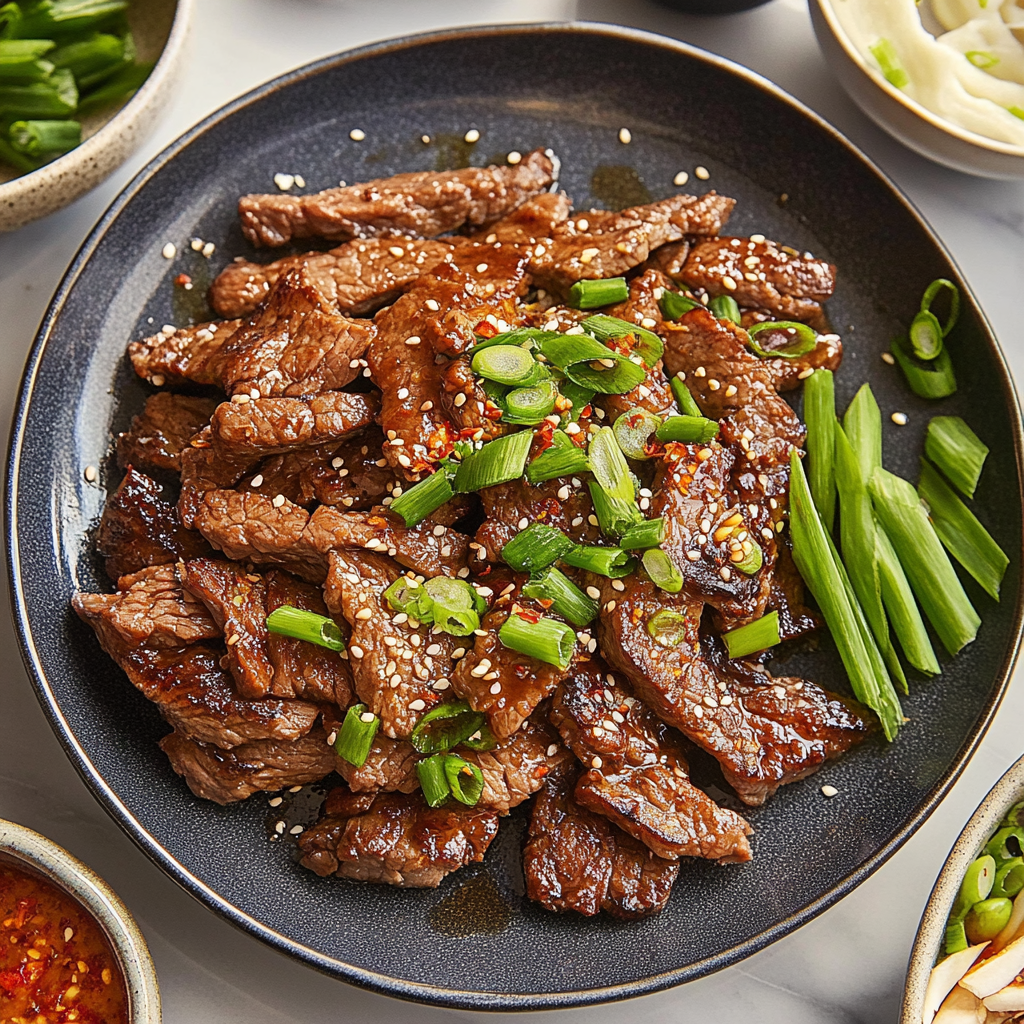 Recipe preparation for Korean Beef Bulgogi