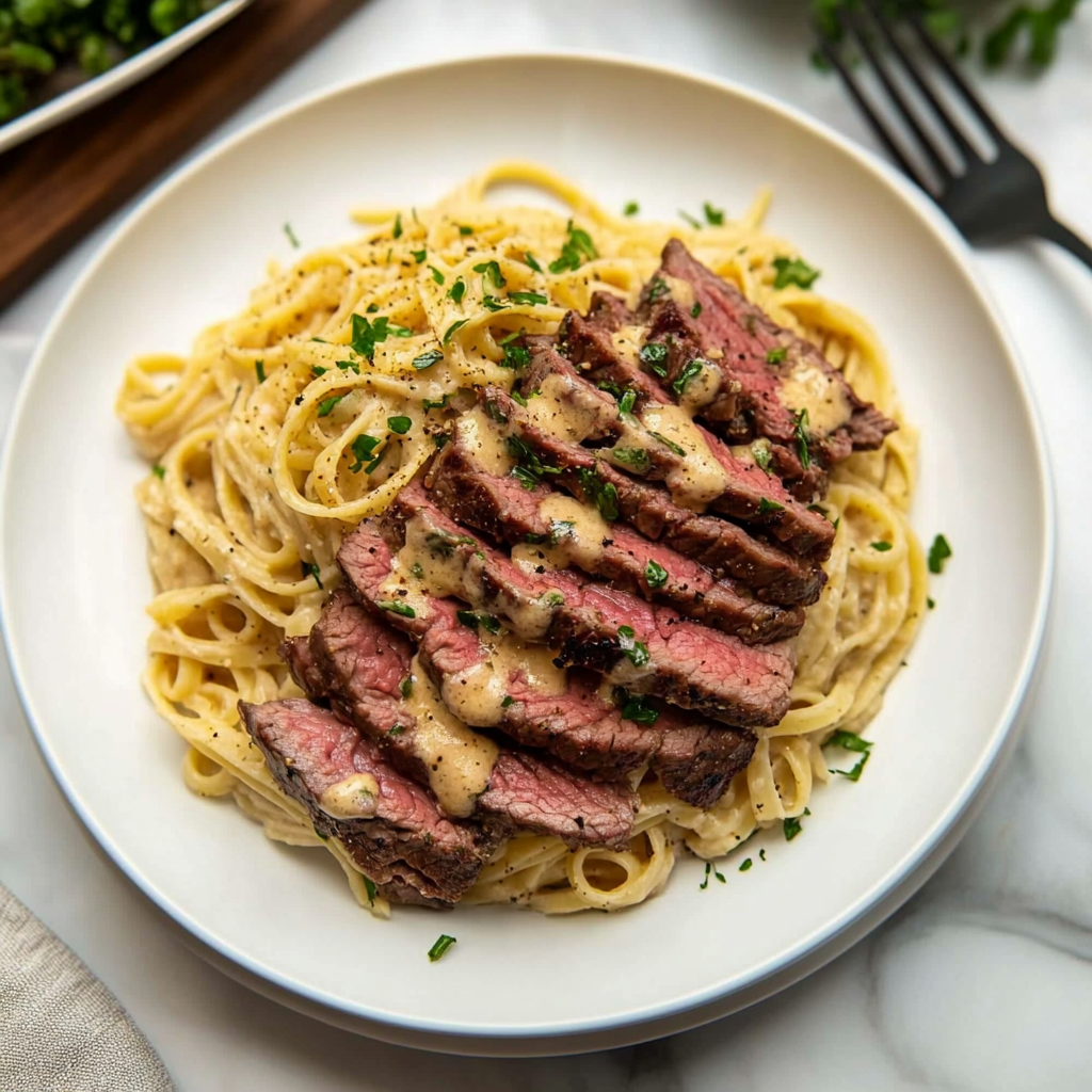 Recipe preparation for Steak and Pasta