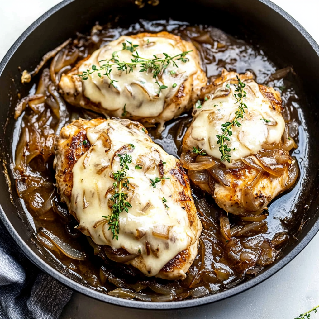 Recipe preparation for French Onion Chicken Recipe