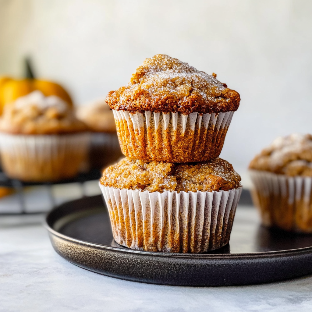 Recipe preparation for Cinnamon Sugar Pumpkin Muffins