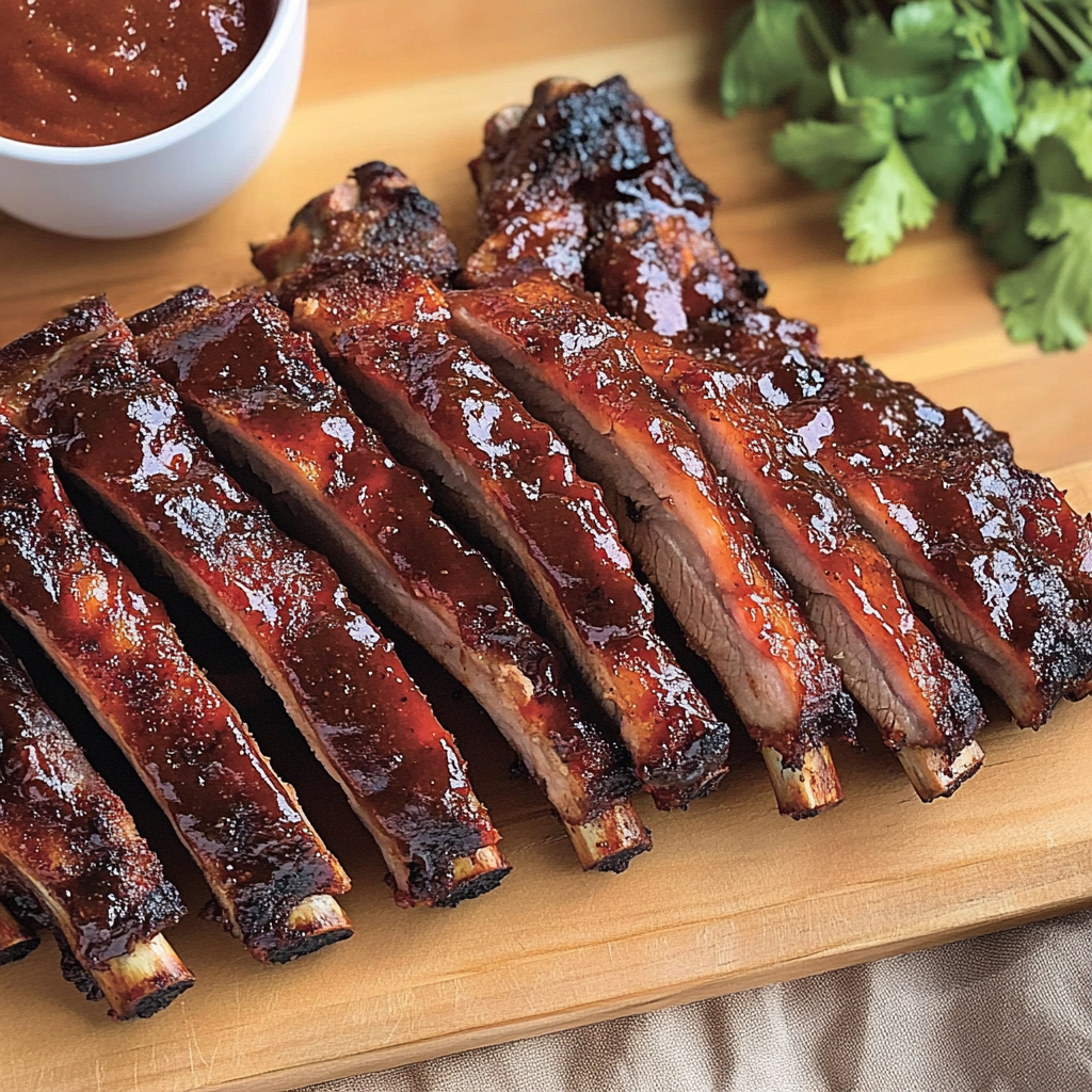 Recipe preparation for Apple Butter BBQ Ribs Recipe