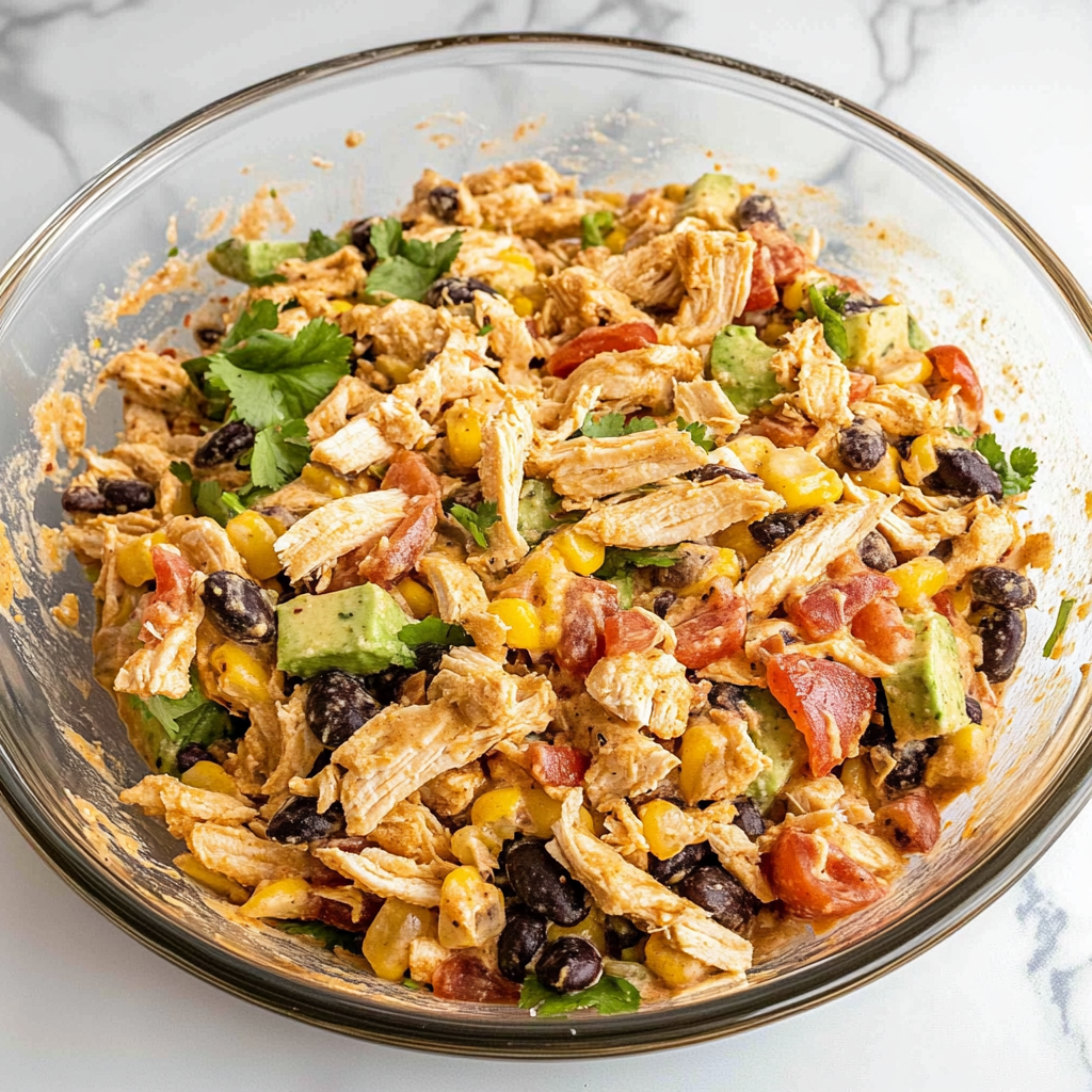 Recipe preparation for Southwest Chicken Salad