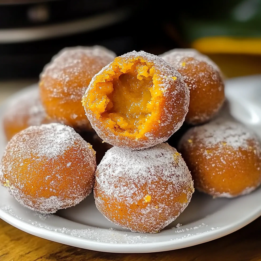 Recipe preparation for Pumpkin Donut Holes