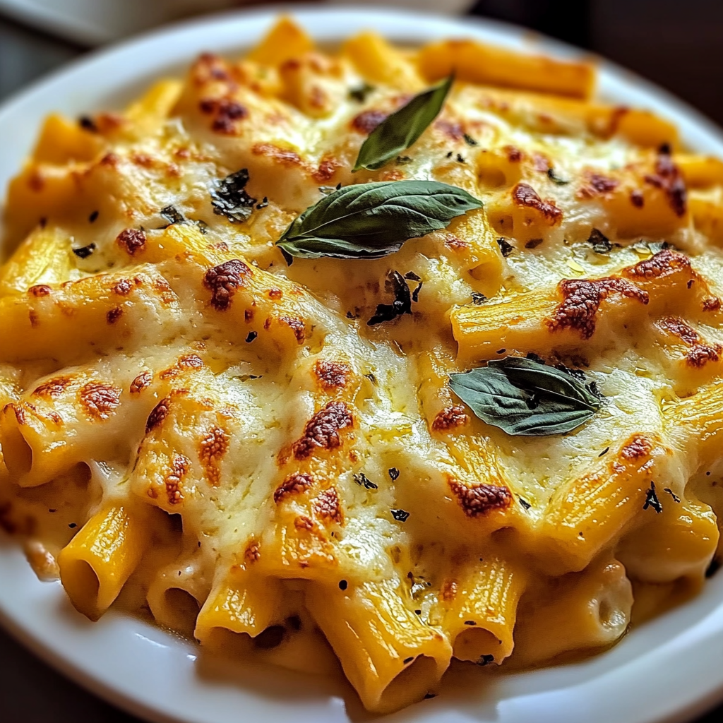 Recipe preparation for Cheesy Pumpkin Ricotta Pasta Bake