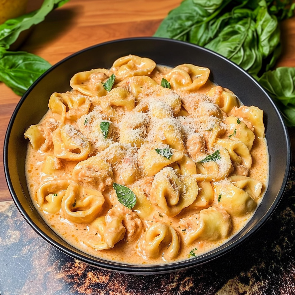 Recipe preparation for CrockPot Chicken Tortellini