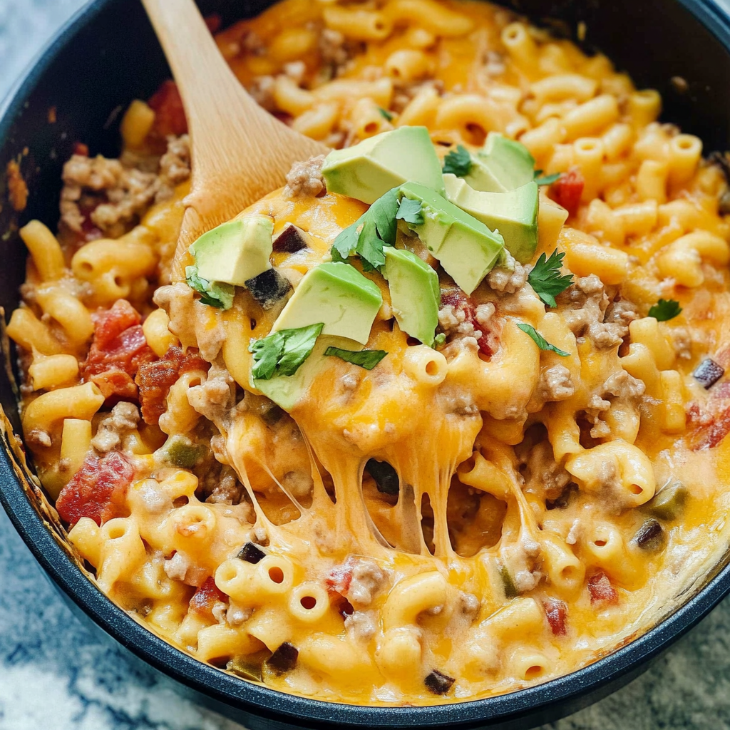 Recipe preparation for Pumpkin Chili Macaroni and Cheese