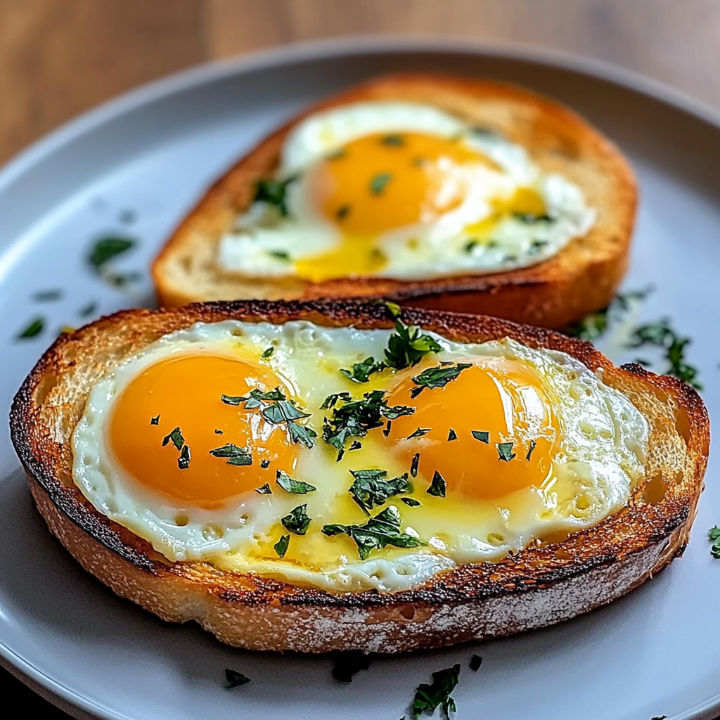 Recipe preparation for Egg and Cheese Toasts