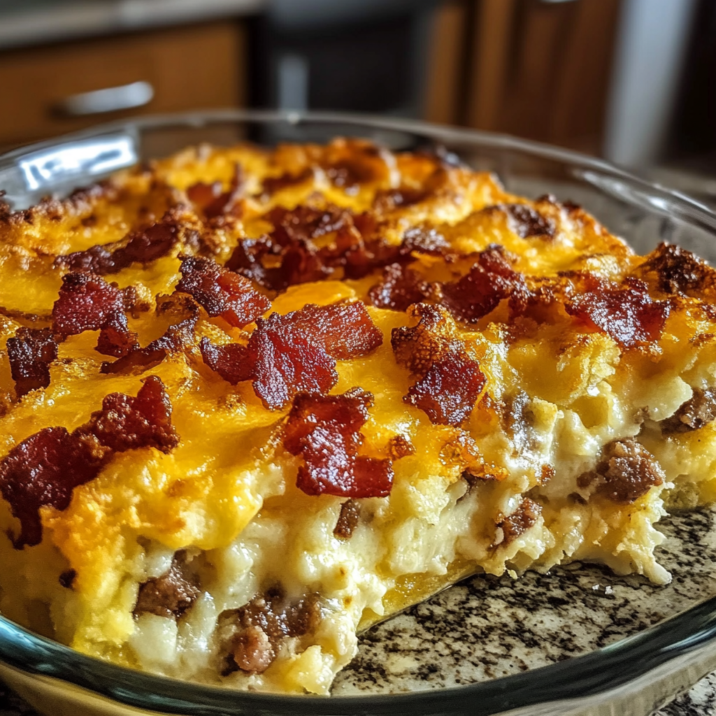 Recipe preparation for Crack Breakfast Casserole