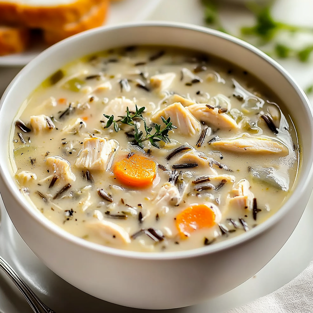 Recipe preparation for Chicken & Wild Rice Soup