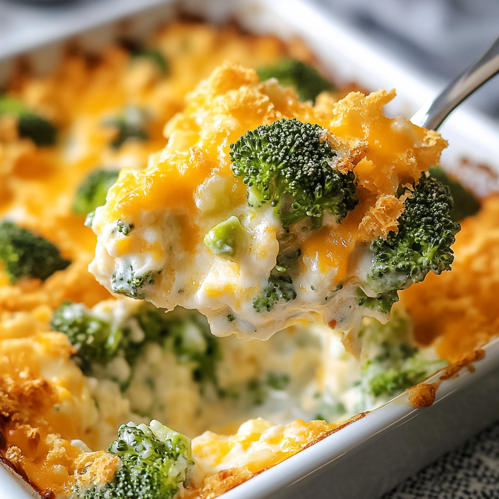 Recipe preparation for broccoli cheese casserole