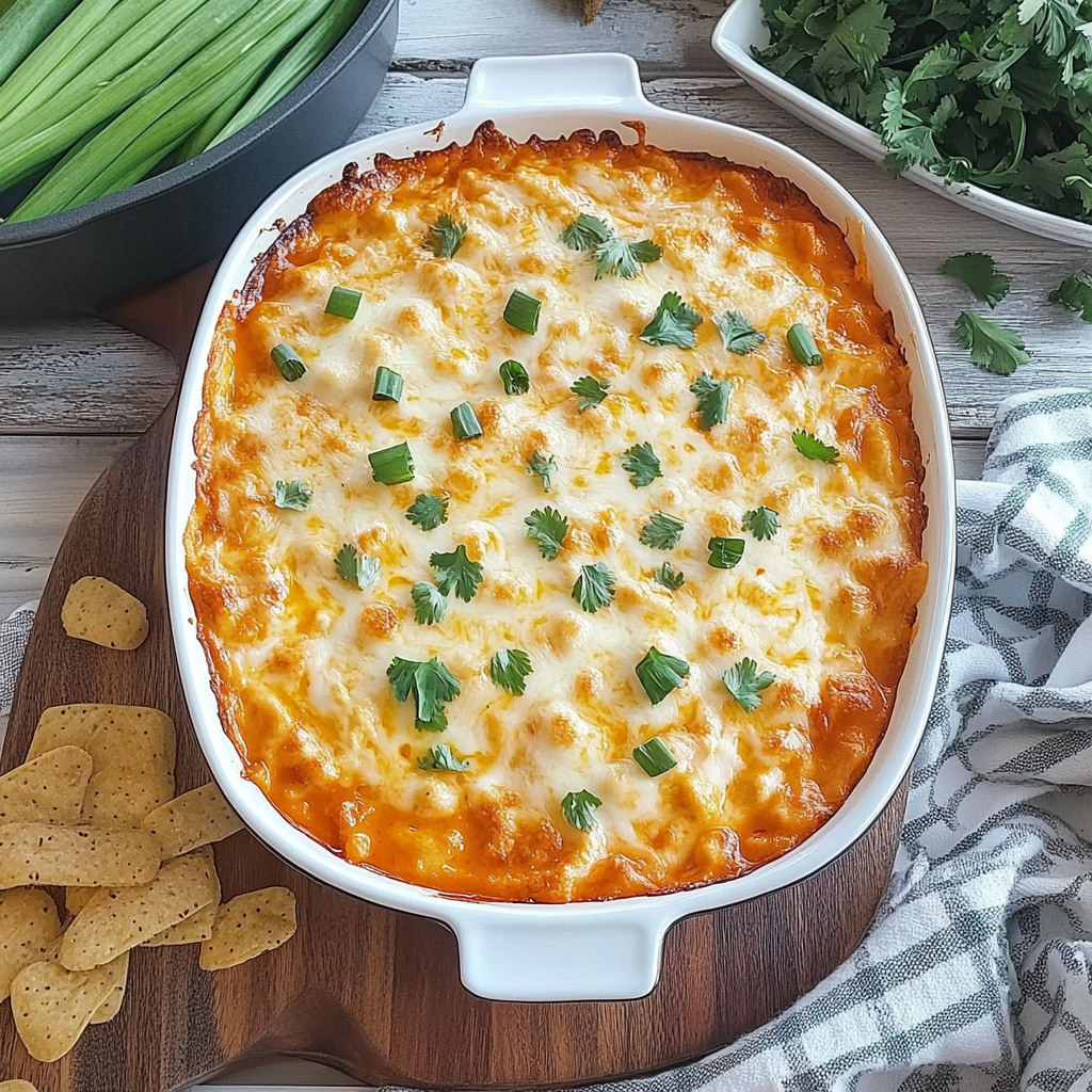 Recipe preparation for Creamy Cottage Cheese Buffalo Chicken Dip