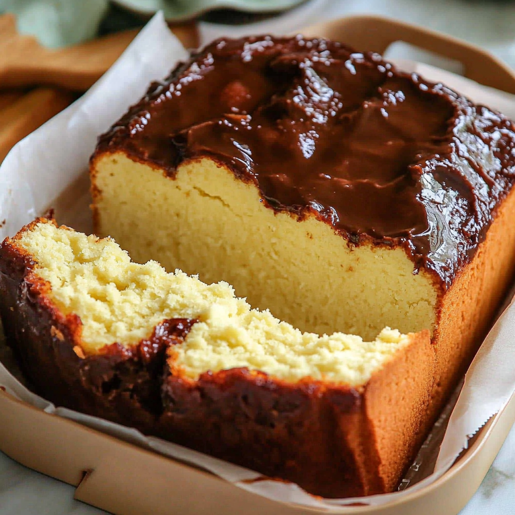 Recipe preparation for Burnt Basque Cheesecake Loaf