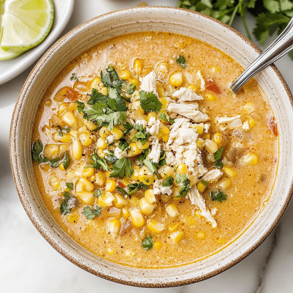 Recipe preparation for Mexican Street Corn Soup