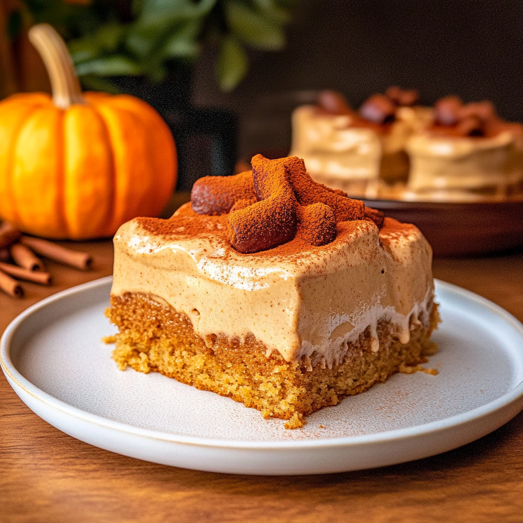 Recipe preparation for Pumpkin Spice Latte Cake