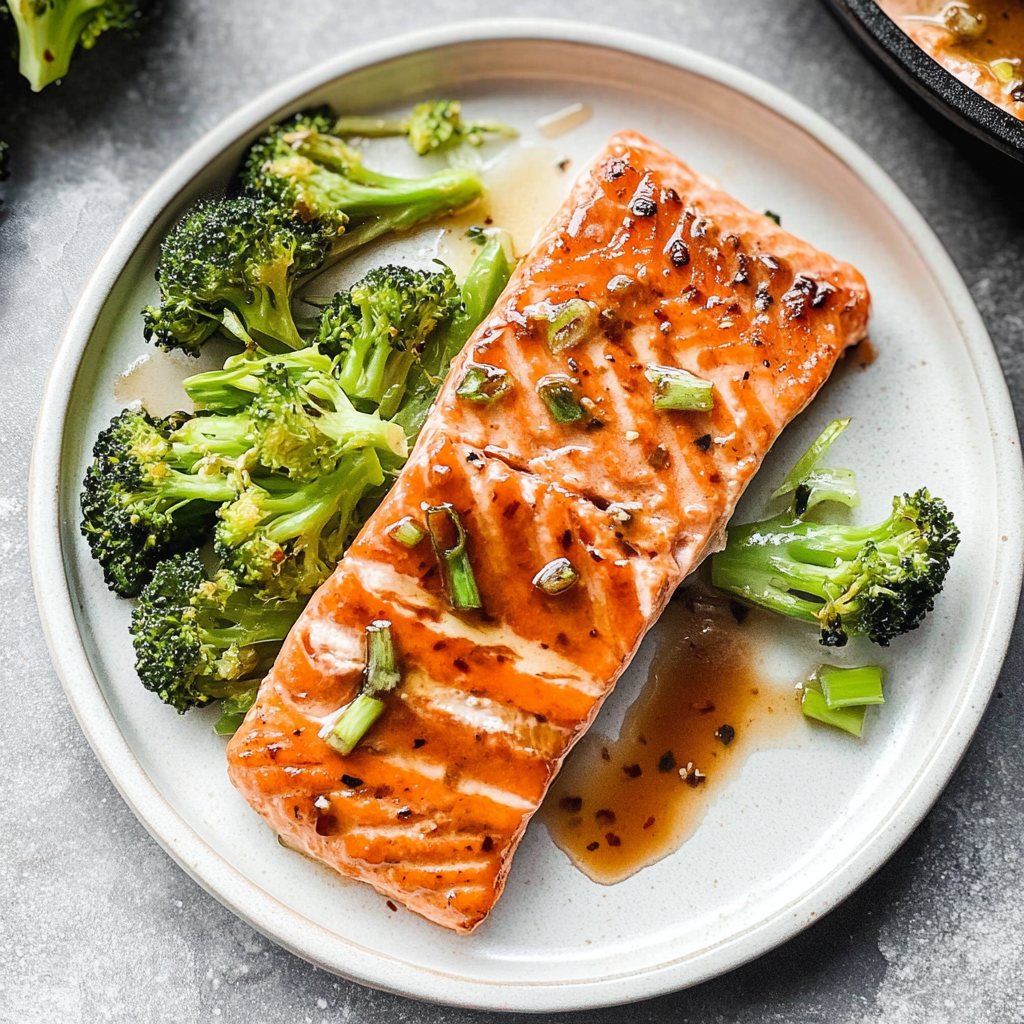 Recipe preparation for bourbon glazed salmon