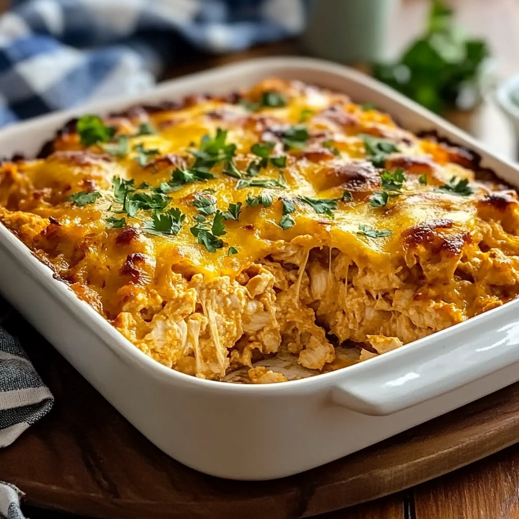 Recipe preparation for BBQ Ranch Chicken Casserole