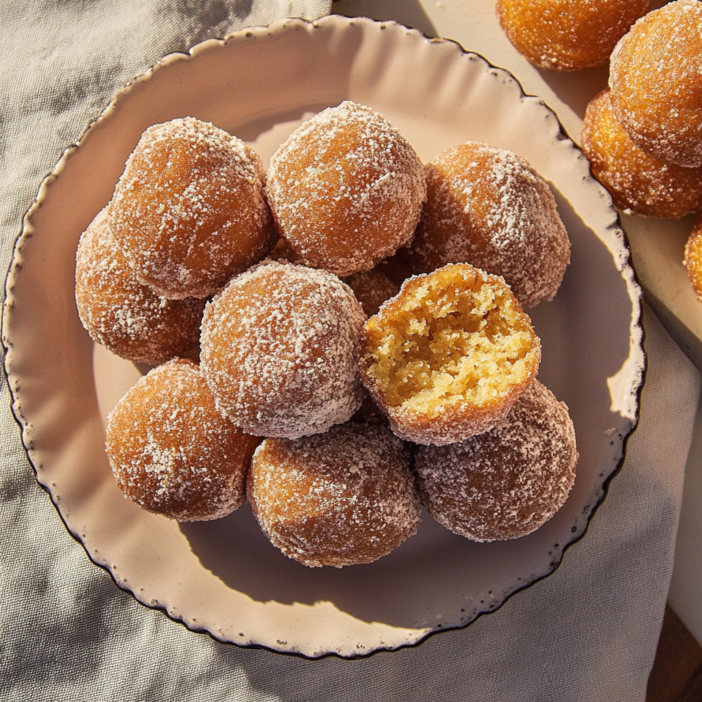 Recipe preparation for Apple Cider Doughnut Holes