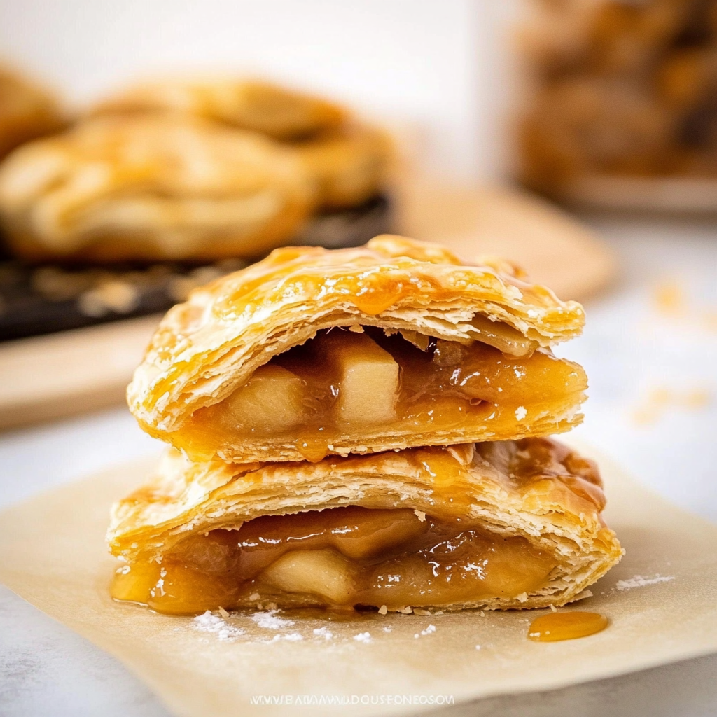 Recipe preparation for Caramel Apple Hand Pies