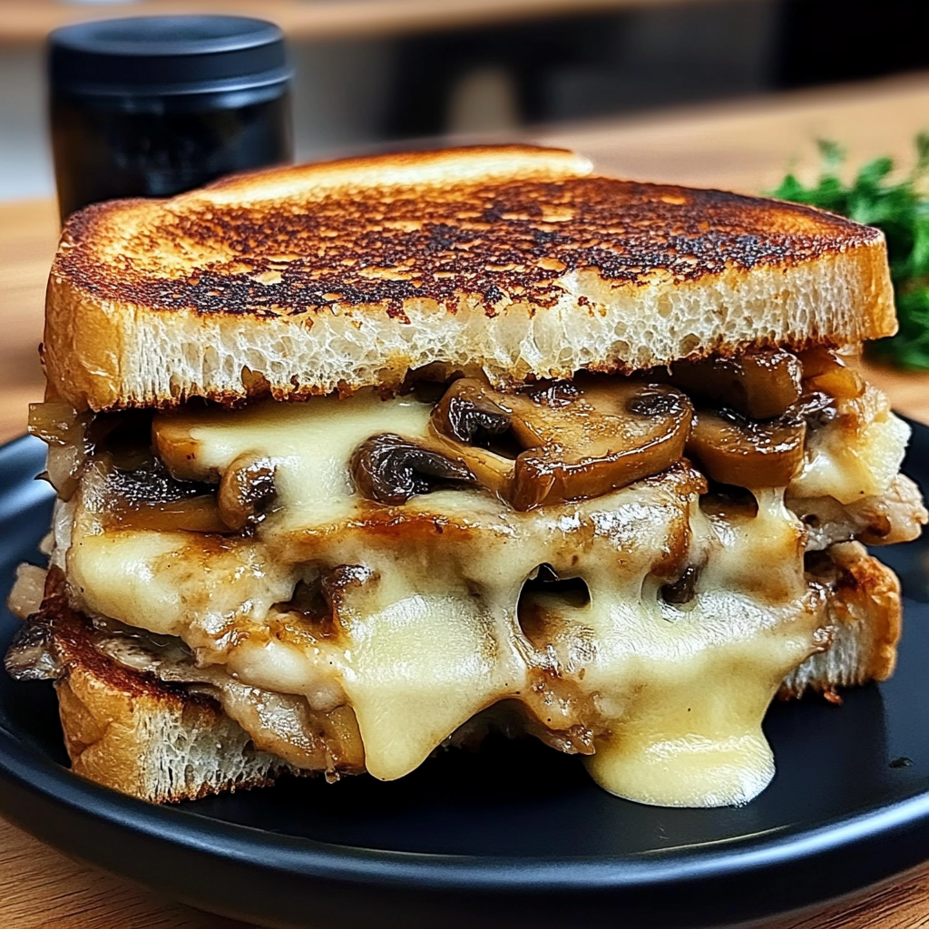 Recipe preparation for Swiss Mushroom Melt