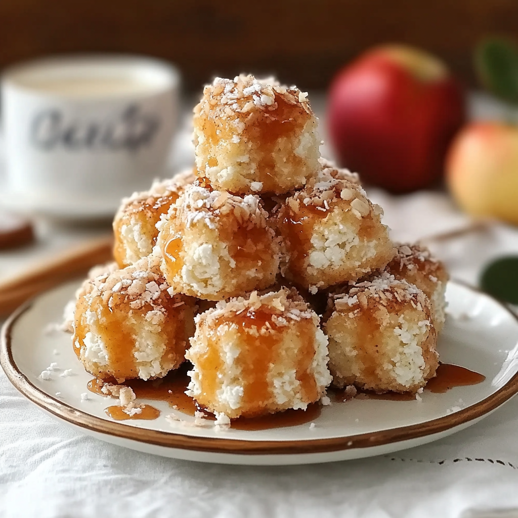 Recipe preparation for Cinnamon Apple Cottage Cheese Bites