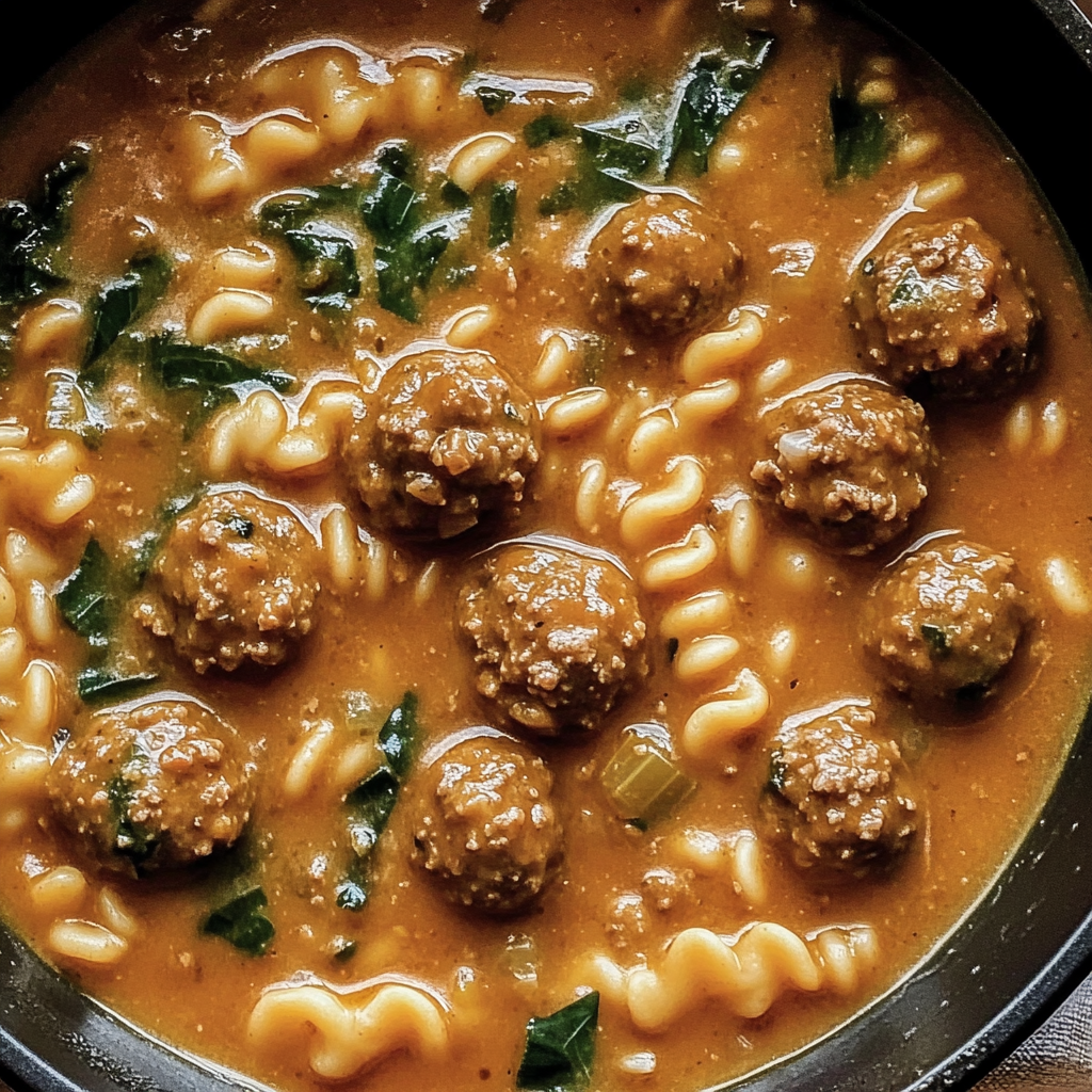 Recipe preparation for Meatball Soup