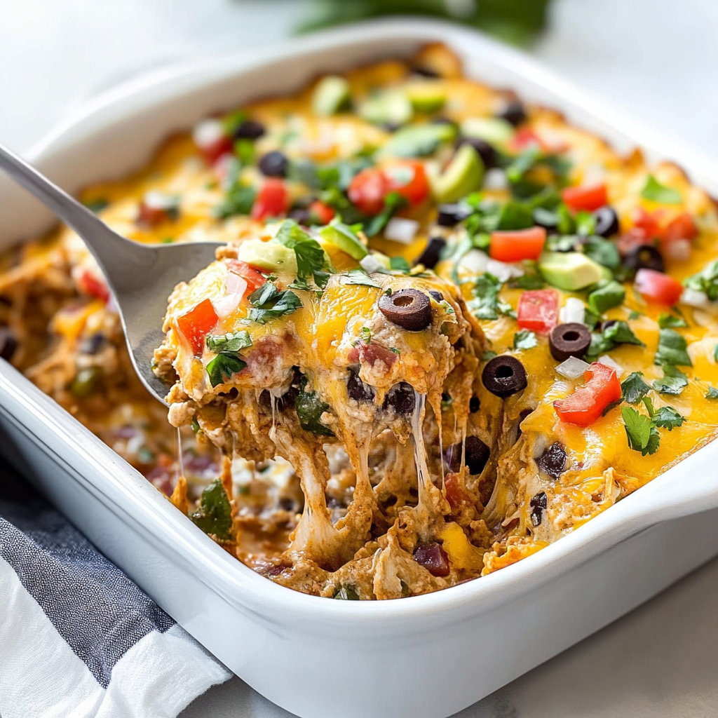 Recipe preparation for Chicken Enchilada Casserole