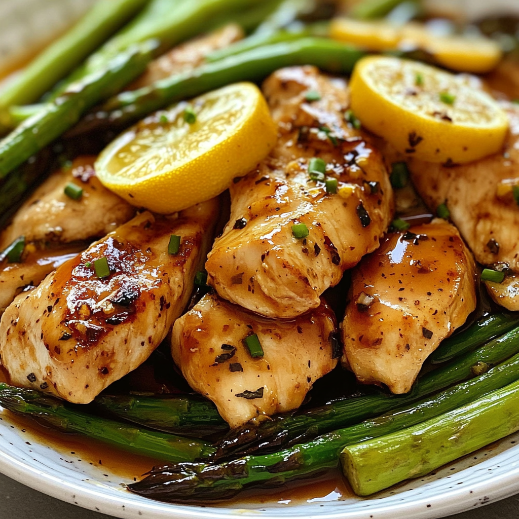 Recipe preparation for Lemon Chicken Asparagus Stir