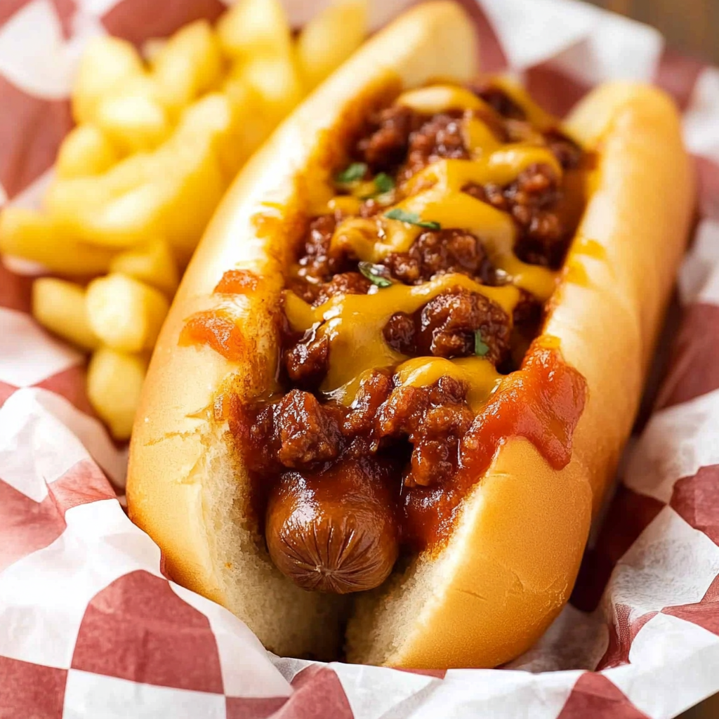 Recipe preparation for Chili Cheese Dogs