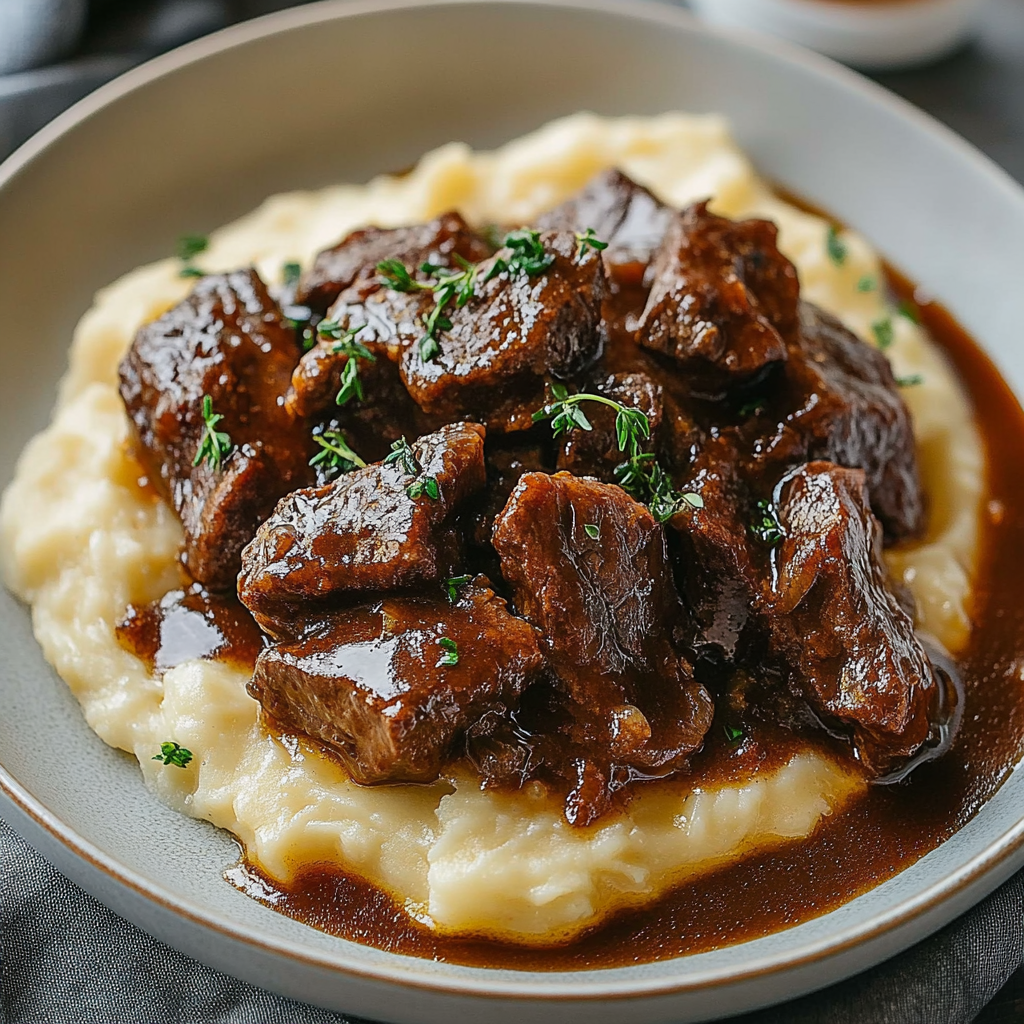 Recipe preparation for Instant Pot Beef Tips Gravy