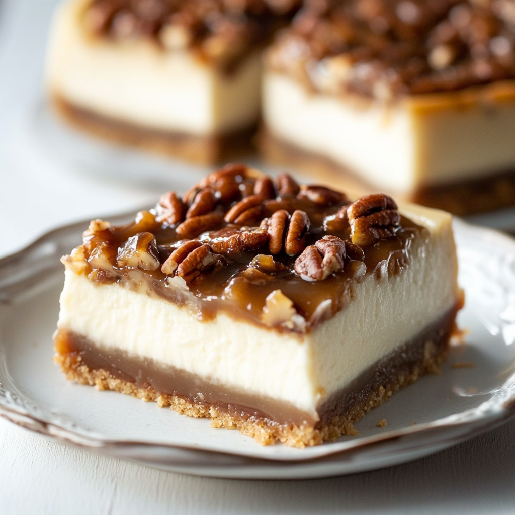 Recipe preparation for Pecan Pie Cheesecake