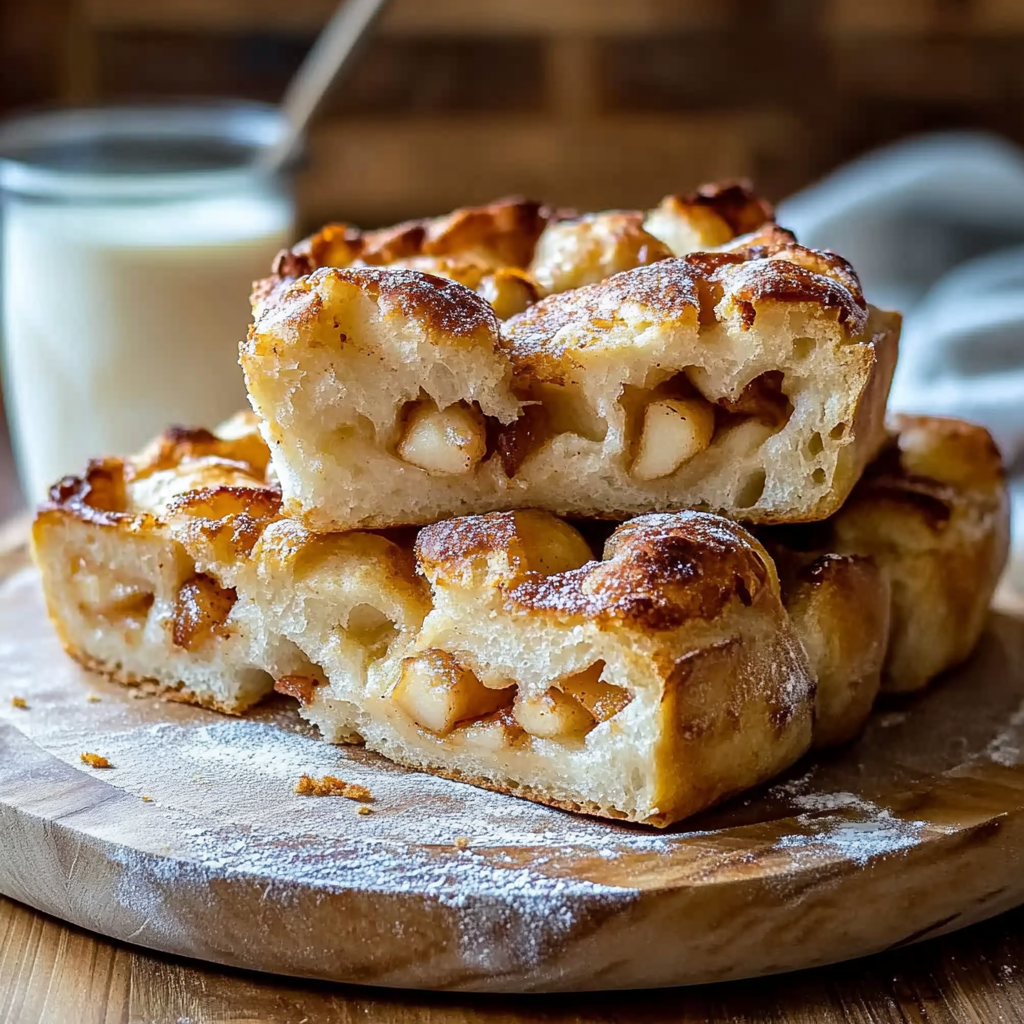 Recipe preparation for Sourdough Apple Focaccia