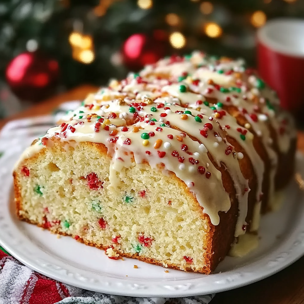 Recipe preparation for Christmas Sprinkle Buttermilk Bread