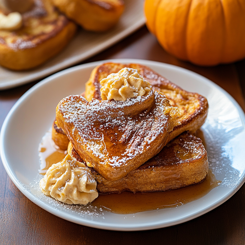 Recipe preparation for pumpkin french toast