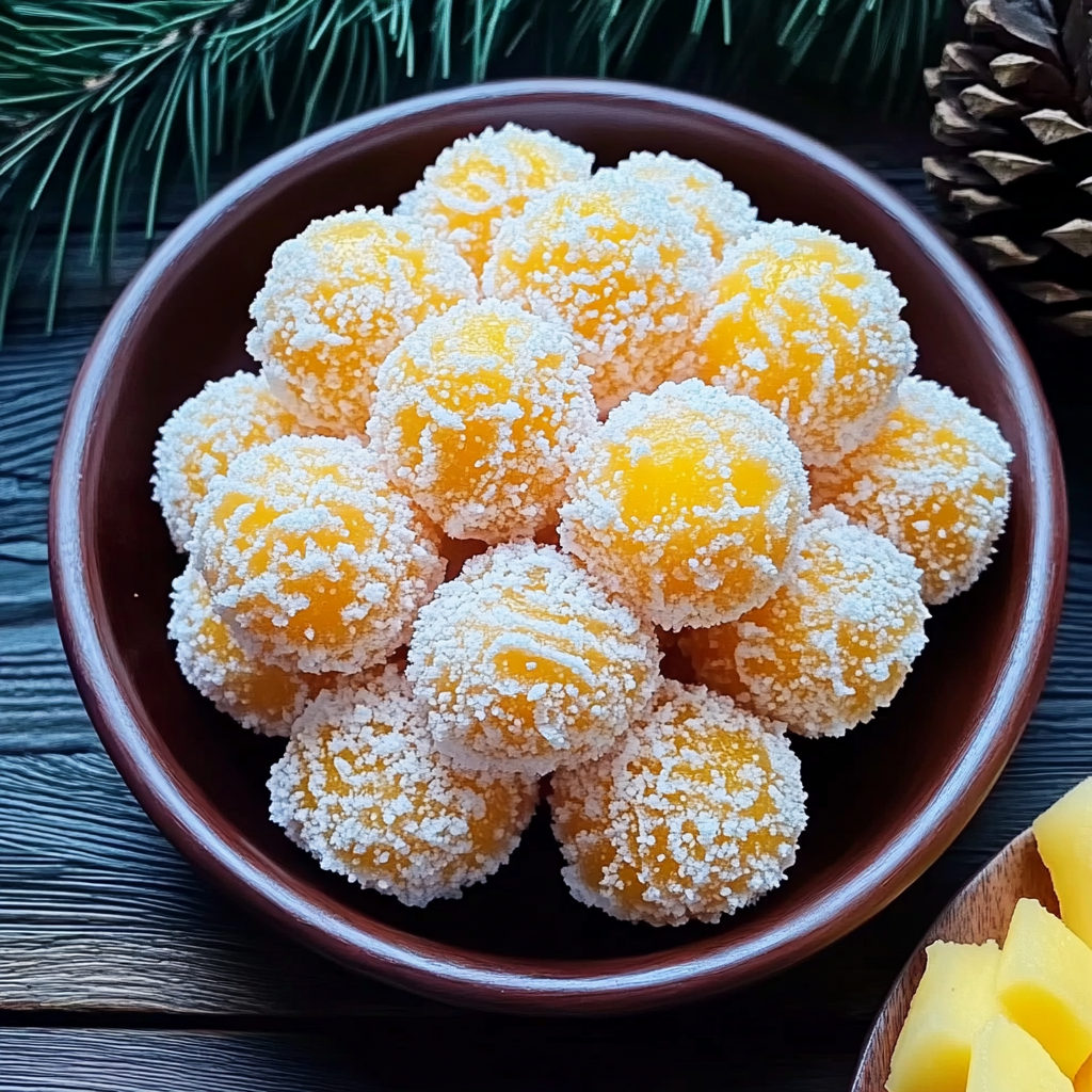 Recipe preparation for Pineapple Christmas Balls