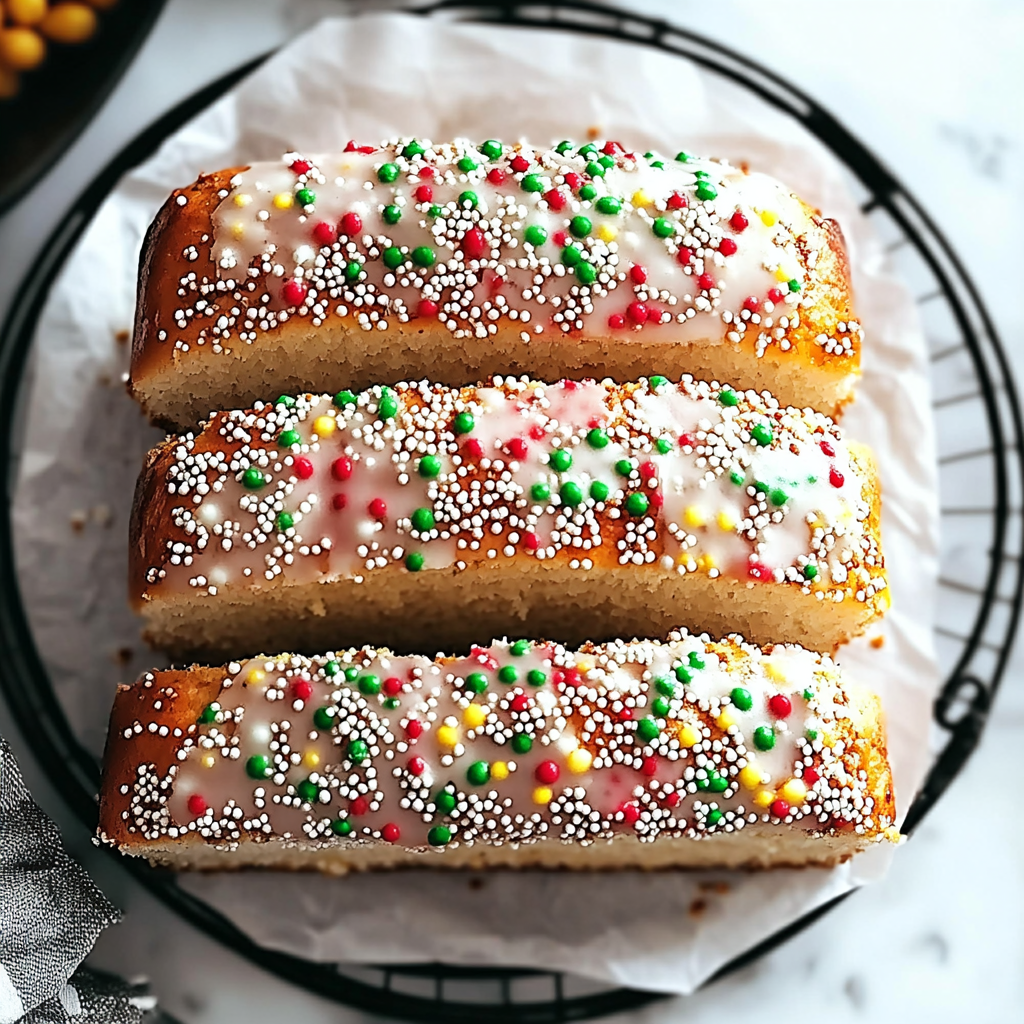 Recipe preparation for Christmas Sprinkle Buttermilk Bread
