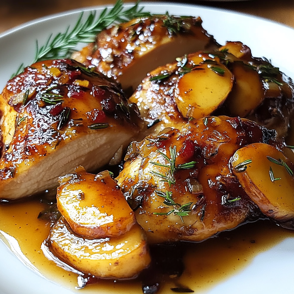 Recipe preparation for Apple Cider Chicken