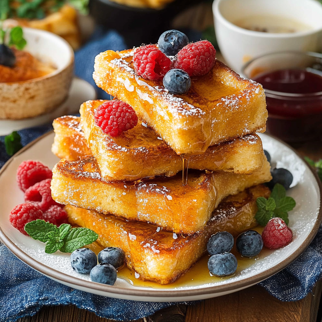 Recipe preparation for french toast sticks